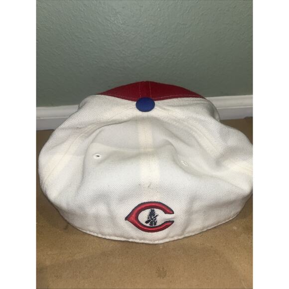VTG Chicago Cubs American Needle Hat Fitted 7 1/2. Red And White Stripes. - Picture 2 of 7